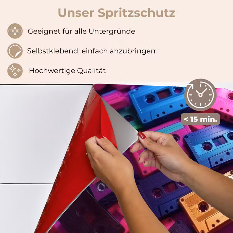 Spritzschutz Küche - Kassette - Bunt - Energetisch — 4
