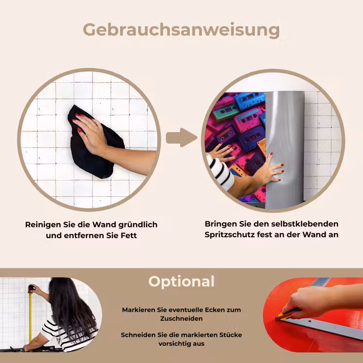 Spritzschutz Küche - Kassette - Bunt - Energetisch — 6