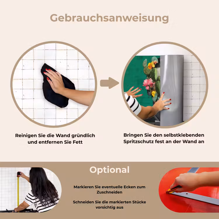 Spritzschutz Küche - Mensch - Pflanzen - Grün — 6