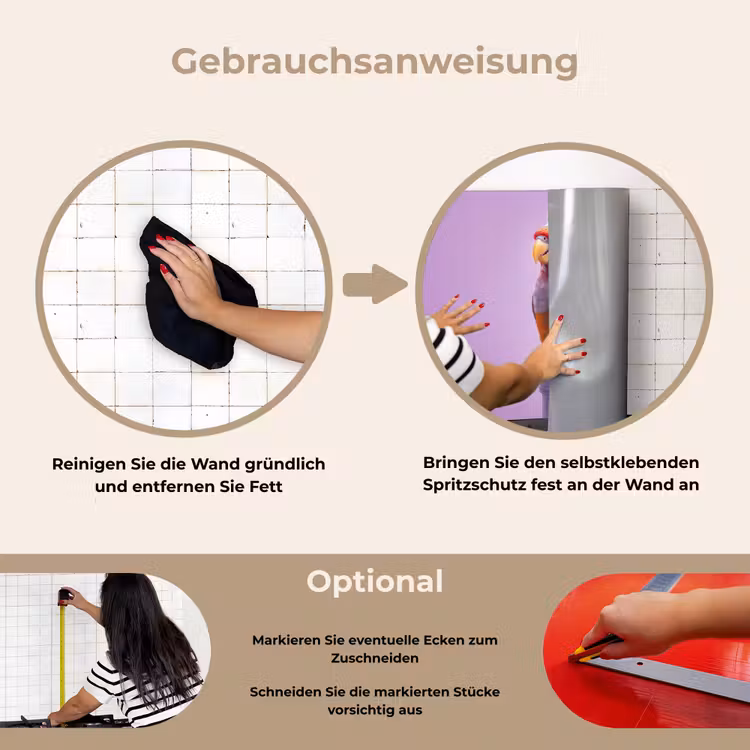 Spritzschutz Küche - Papagei - Kochmütze - Säule - Vogel — 6