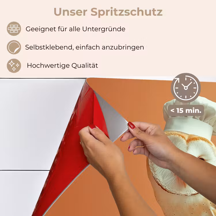 Spritzschutz Küche - Schleiereule - Kochmütze - Orange - Vogel — 4