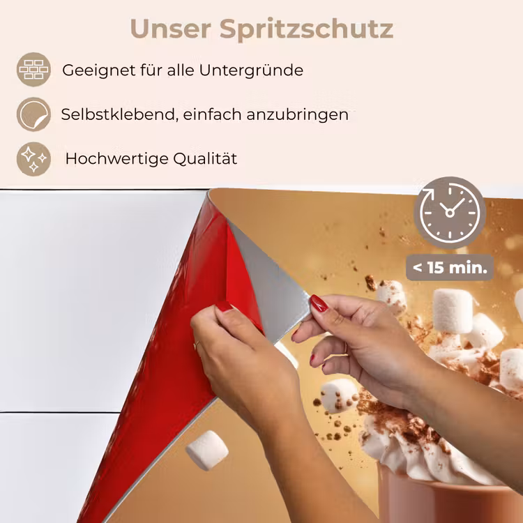 Spritzschutz Küche - Schokolade - Getränk - Heiß - Braun — 4