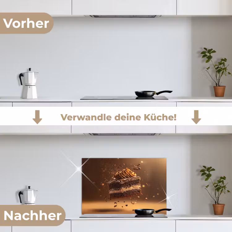 Spritzschutz Küche - Torte - Schokolade - Essen - Brownie — 7