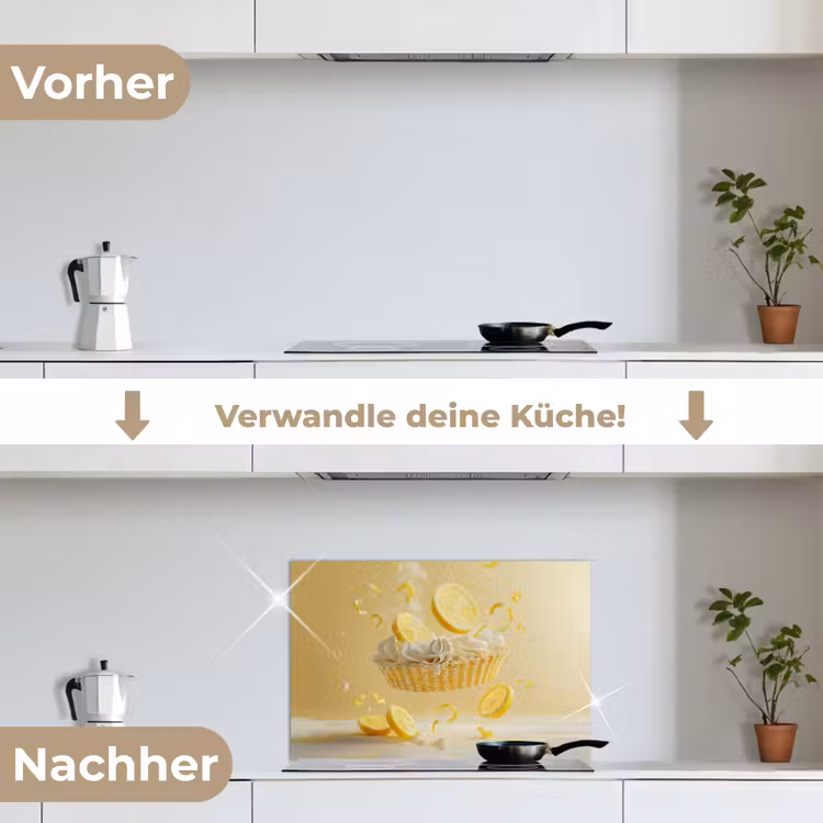 Spritzschutz Küche - Zitrone - Kuchen - Lebensmittel - Gelb — 7