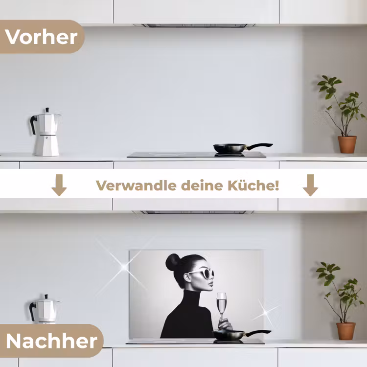 Spritzschutz Küche - Frau - Champagner - Modern — 7