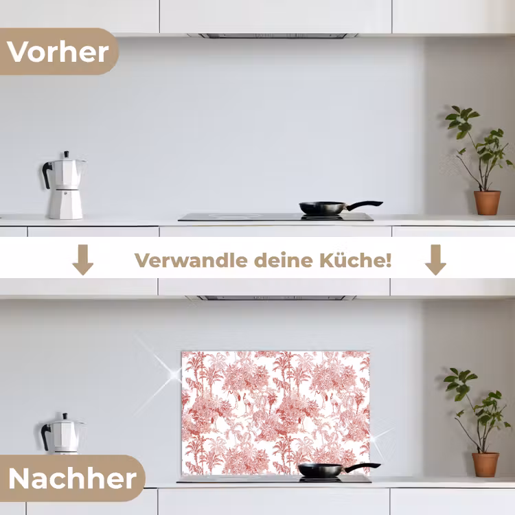 Spritzschutz Küche - Tiger - Dschungel - Natur - Rot — 7
