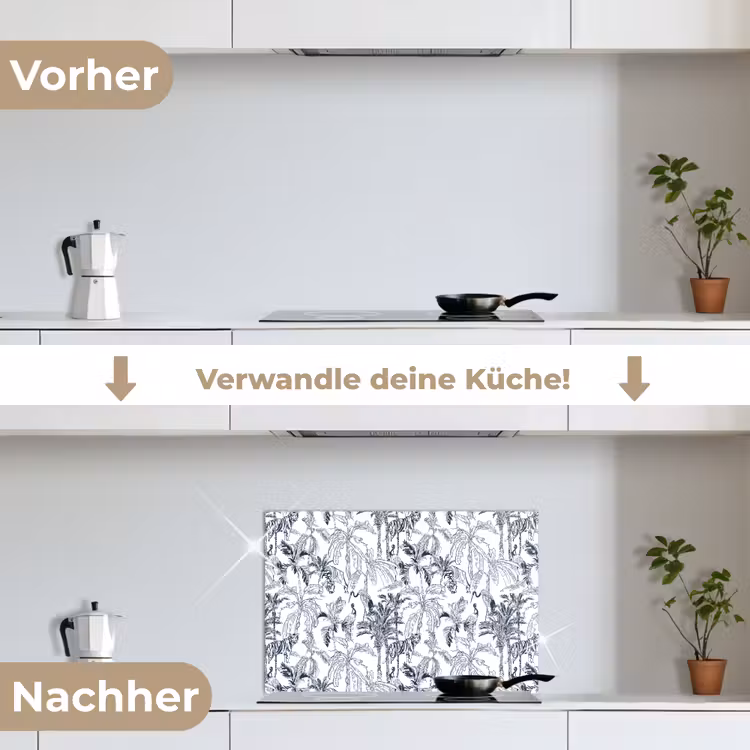 Spritzschutz Küche - Tiger - Dschungel - Blau — 7