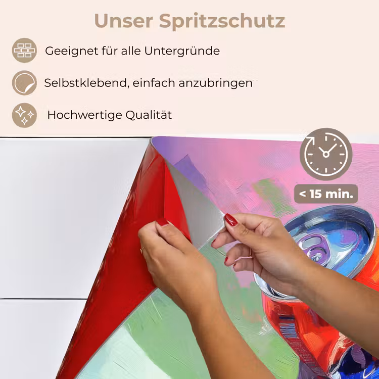 Spritzschutz Küche - Erfrischungsgetränk - Dose - Lila — 4