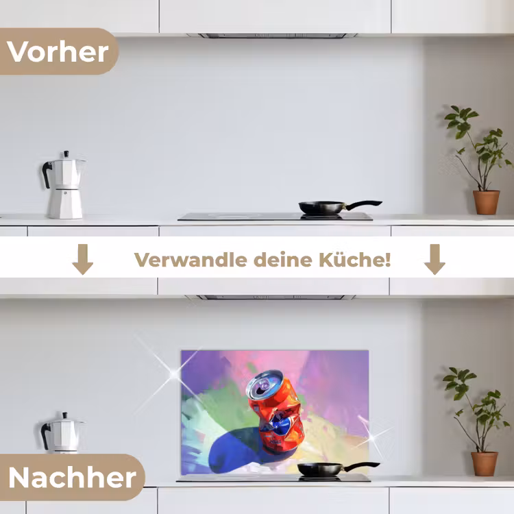 Spritzschutz Küche - Erfrischungsgetränk - Dose - Lila — 7