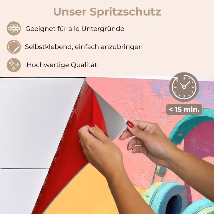 Spritzschutz Küche - Kopfhörer - Mintgrün - Draht — 4