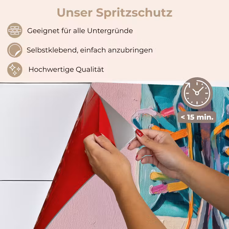 Spritzschutz Küche - Turnschuhe - Schnürsenkel - Bunt - Farbton — 4