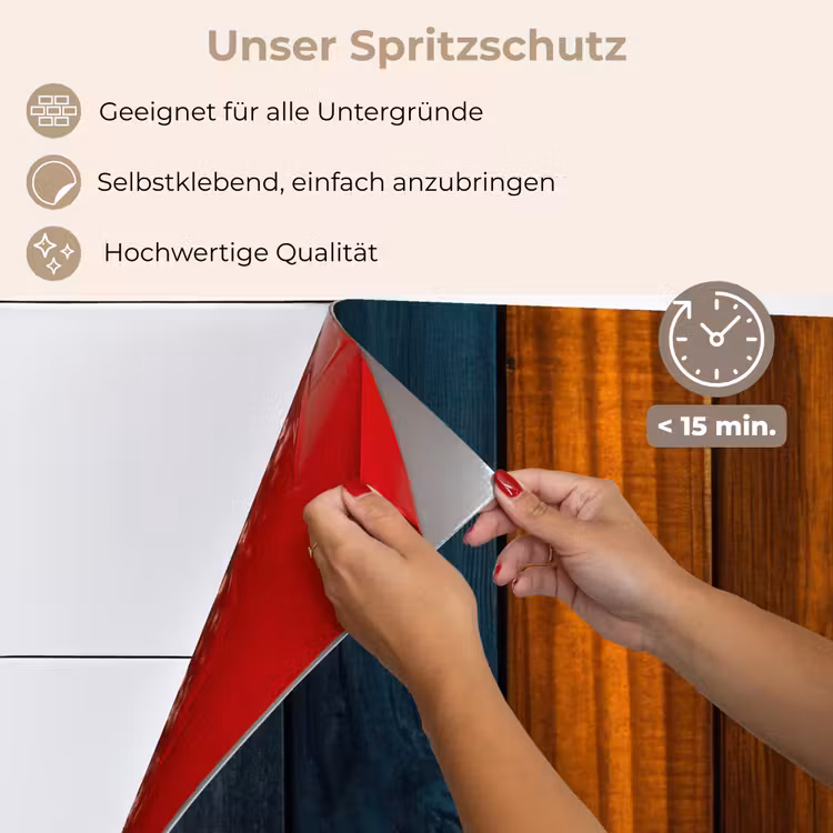 Spritzschutz Küche - Holz - Regale - Dunkel - Warm — 4
