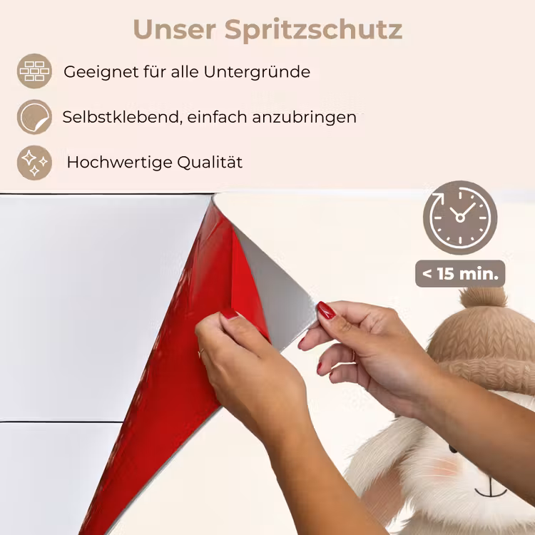 Spritzschutz Küche - Kaninchen - Hut - Ohren - Beige — 4