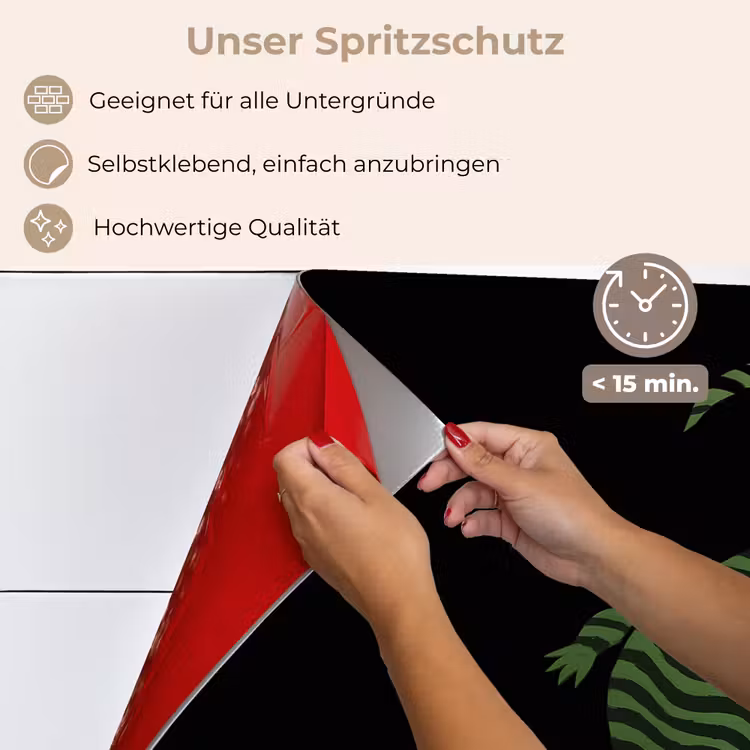 Spritzschutz Küche - Krokodil - Grün - Tigerartig - Streifen — 4
