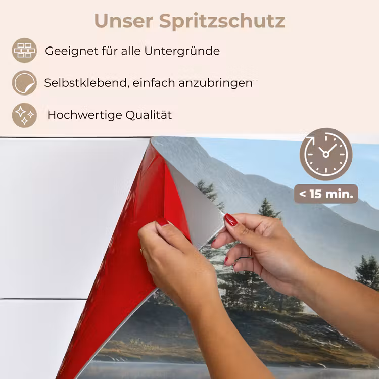 Spritzschutz Küche - See - Nebel - Berge - Landschaft — 4