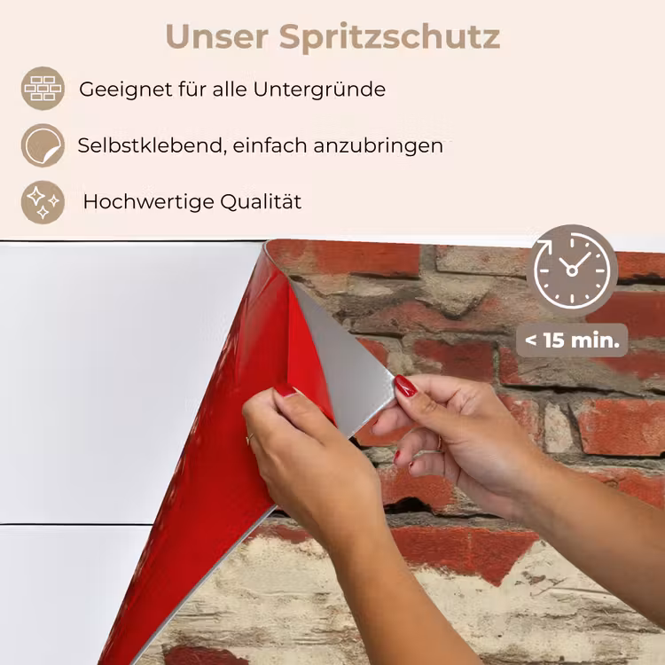 Spritzschutz Küche - Wand - Backstein - Verwittert — 4