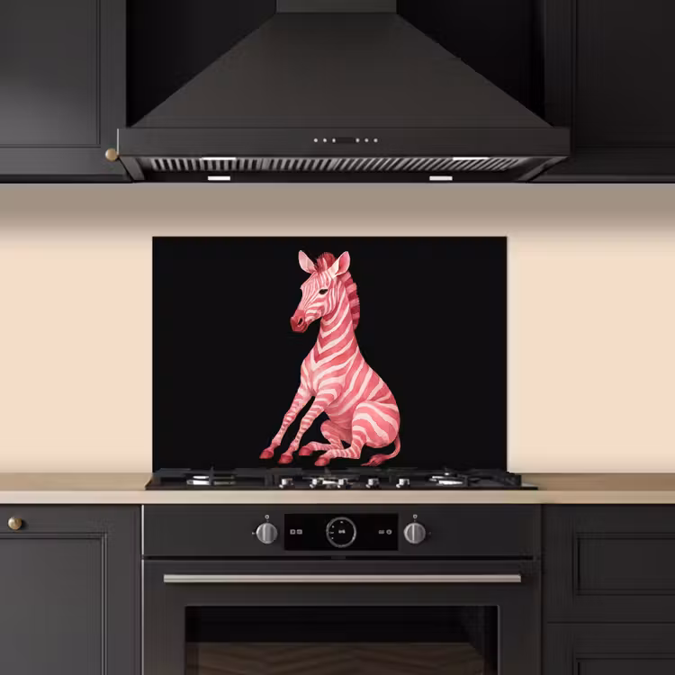 Spritzschutz Küche - Zebra - Rosa - Gestreift — 5