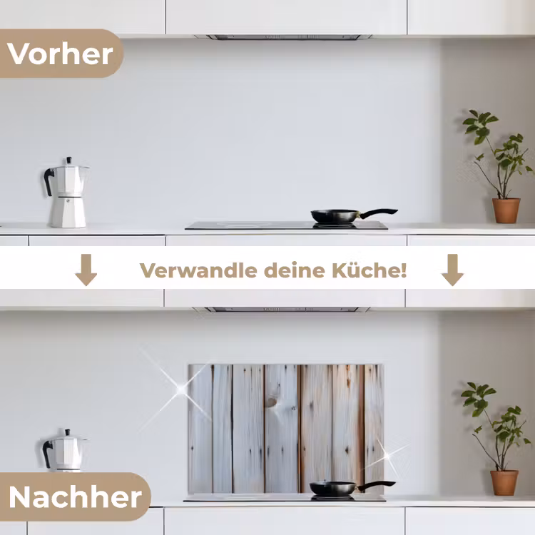 Spritzschutz Küche - Holz - Regale - Verwittert — 7