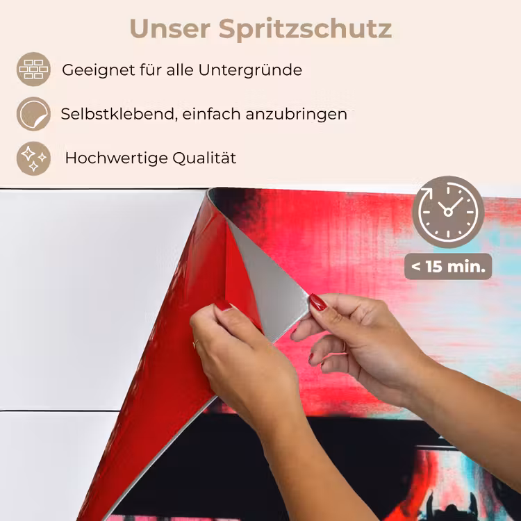Spritzschutz Küche - Totenköpfe - Glitch - Cyberpunk — 4