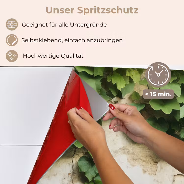 Spritzschutz Küche - Efeu - Wand - Grün — 4