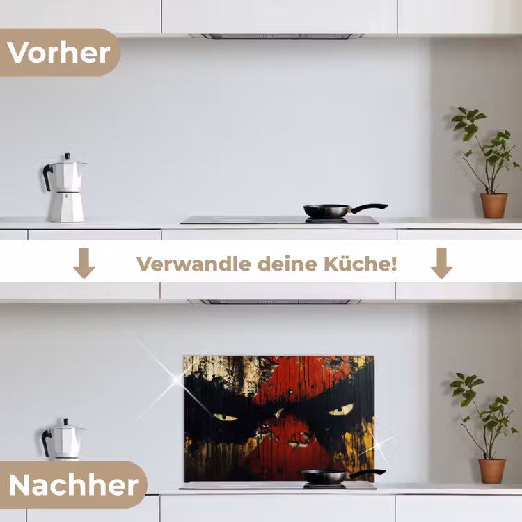 Spritzschutz Küche - Graffiti - Augen - Abstrakt — 7