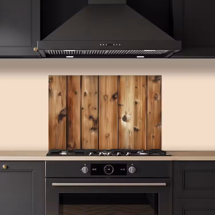 Spritzschutz Küche - Holz - Regale - Braun — 5