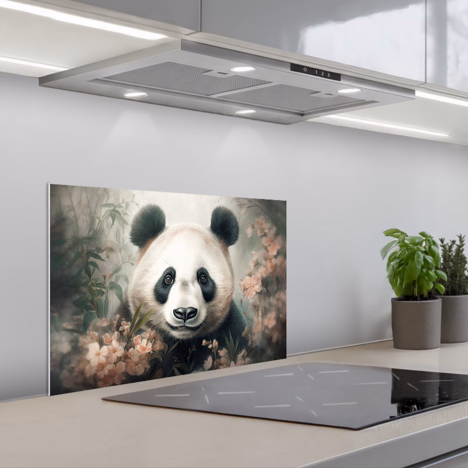 Spritzschutz Küche - Panda - Tiere - Pflanzen — 1