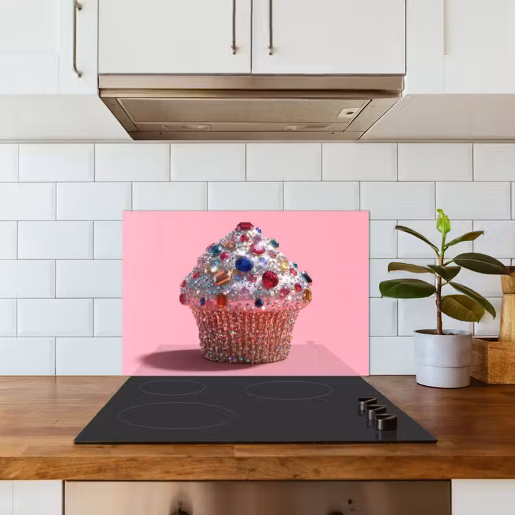 Spritzschutz Küche - Cupcake - Bunt - Edelsteine — 3