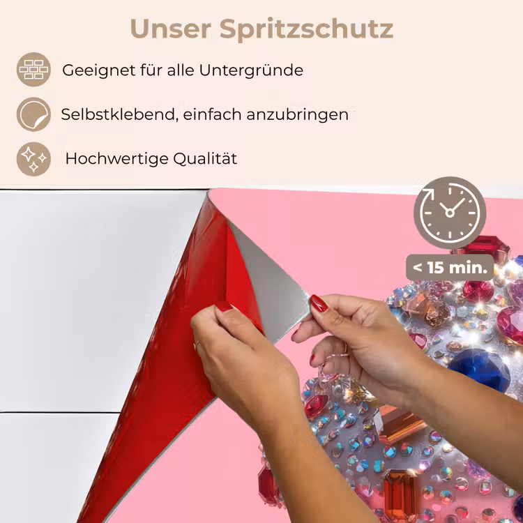 Spritzschutz Küche - Cupcake - Bunt - Edelsteine — 4