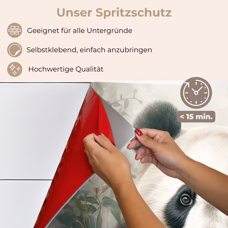 Spritzschutz Küche - Panda - Tiere - Pflanzen — 4