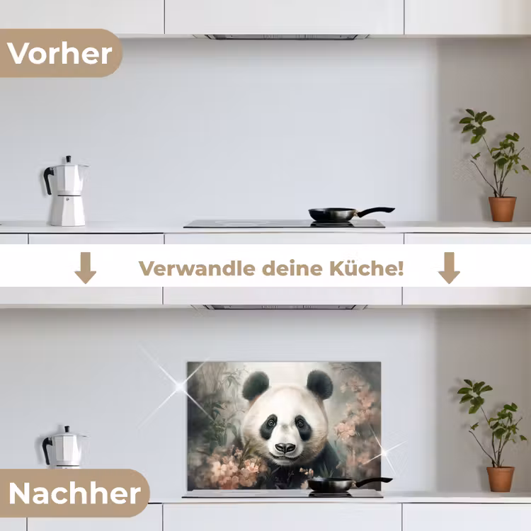 Spritzschutz Küche - Panda - Tiere - Pflanzen — 7