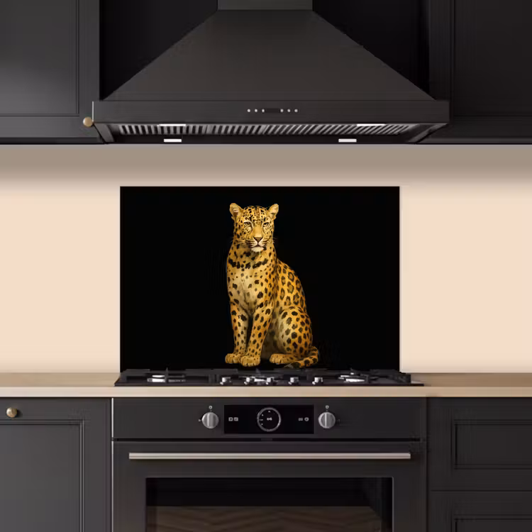 Spritzschutz Küche - Panther - Realistisch - Braun — 5
