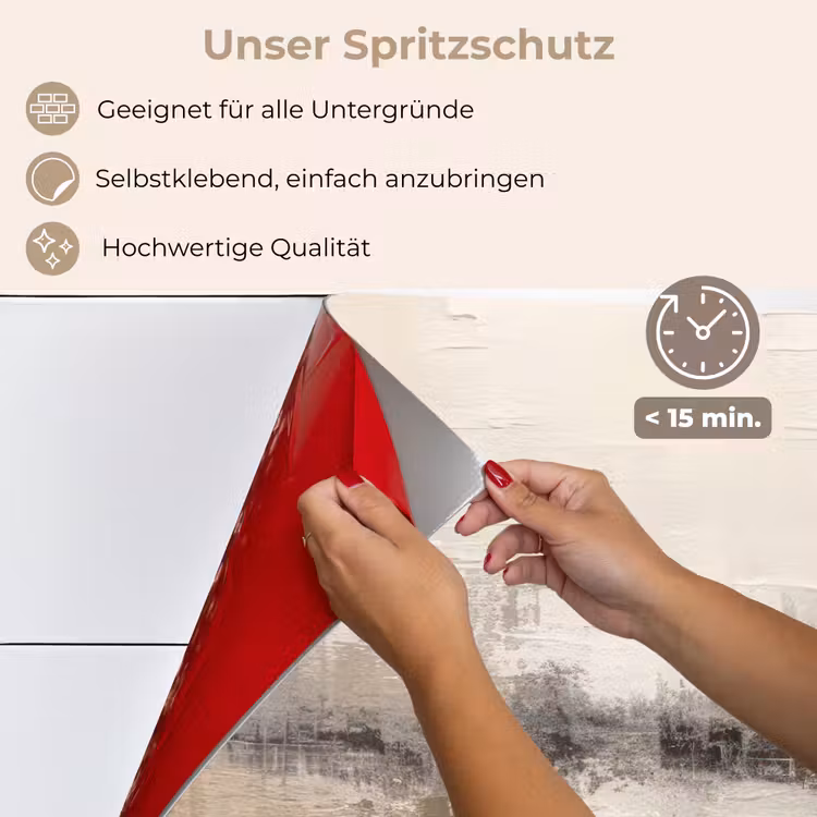 Spritzschutz Küche - Moderne Kunst - Abstrakt - Beige — 4