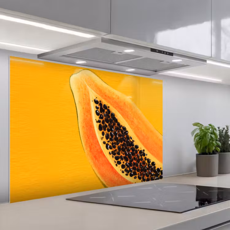 Spritzschutz Küche - Papaya - Orange - Aktuell — 1