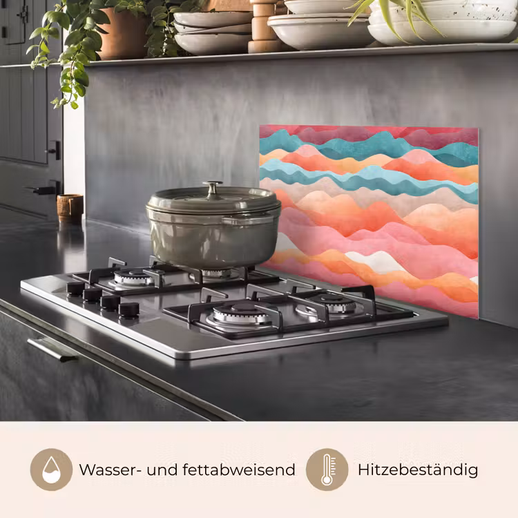 Spritzschutz Küche - Wellen - Bunt - Abstrakt — 2