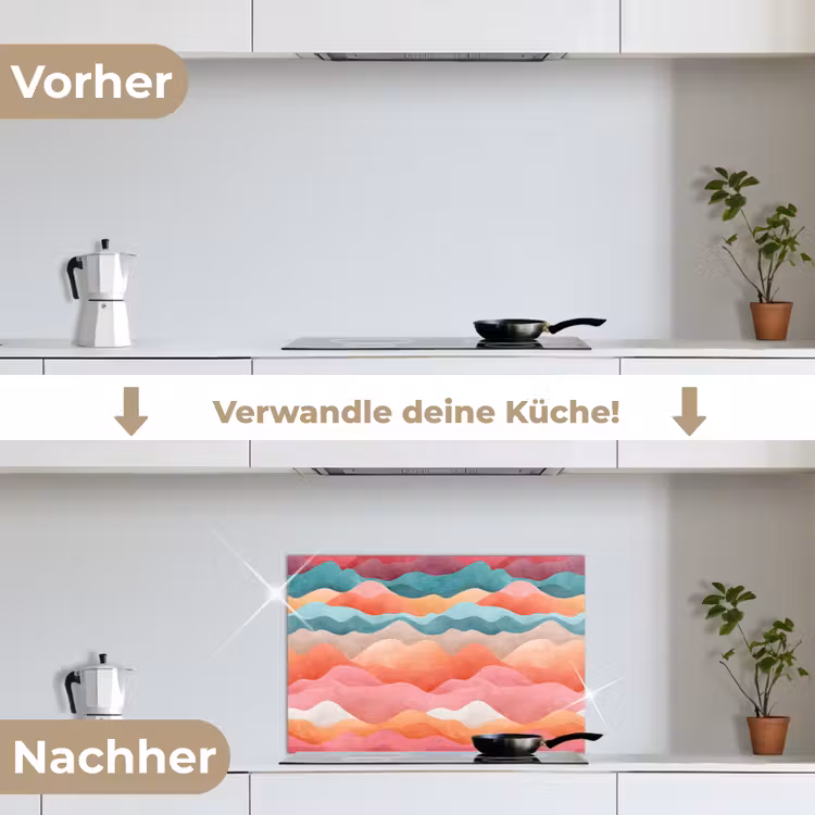 Spritzschutz Küche - Wellen - Bunt - Abstrakt — 7