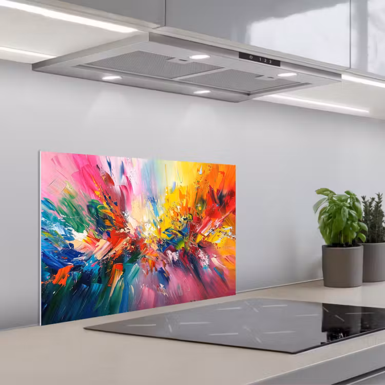 Spritzschutz Küche - Farbe - Bunt - Explosion — 1