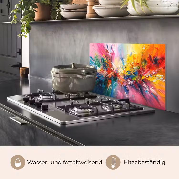 Spritzschutz Küche - Farbe - Bunt - Explosion — 2