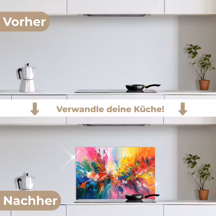 Spritzschutz Küche - Farbe - Bunt - Explosion — 7