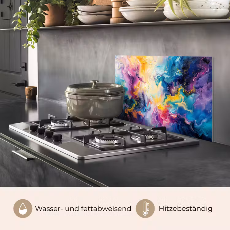 Spritzschutz Küche - Farbe - Bunt - Schwarz - Farben — 2