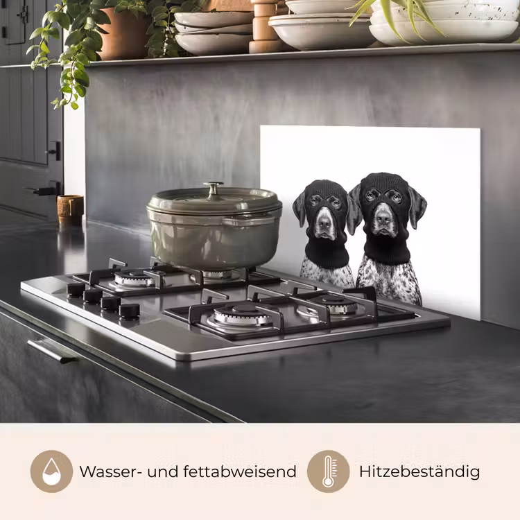 Spritzschutz Küche - Hunde - Balaclava - Schwarz - Weiß — 2