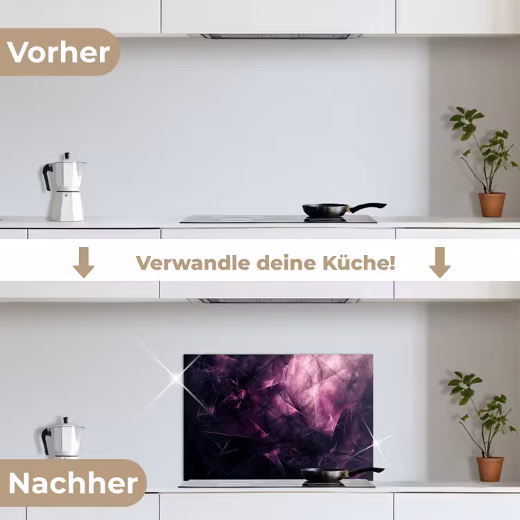 Spritzschutz Küche - Lila - Hell - Schwarz — 7