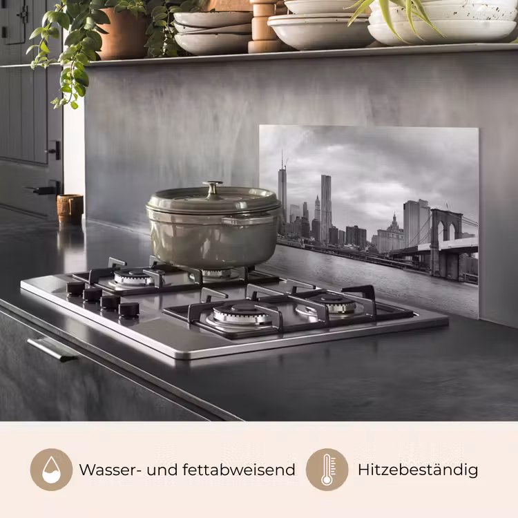 Spritzschutz Küche - Skyline - Brücke - Gebäude - Farblos — 2