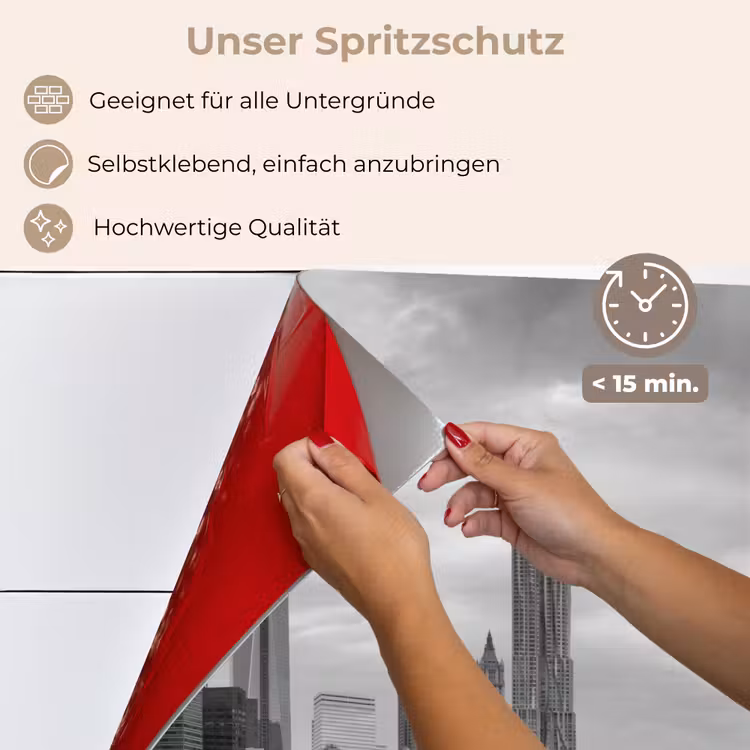 Spritzschutz Küche - Skyline - Brücke - Gebäude - Farblos — 4