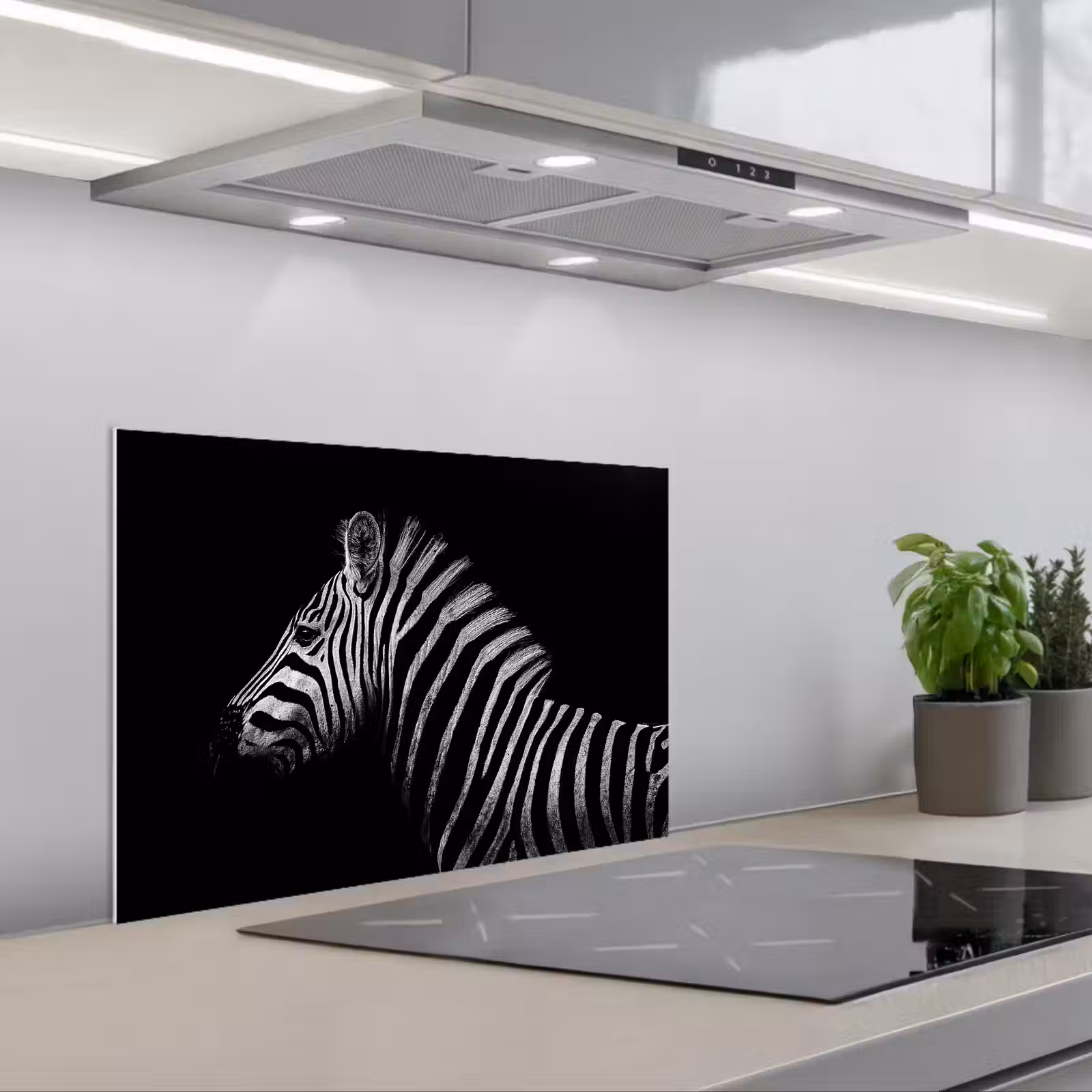 Spritzschutz Küche - Zebra - Tier - Schwarz — 1