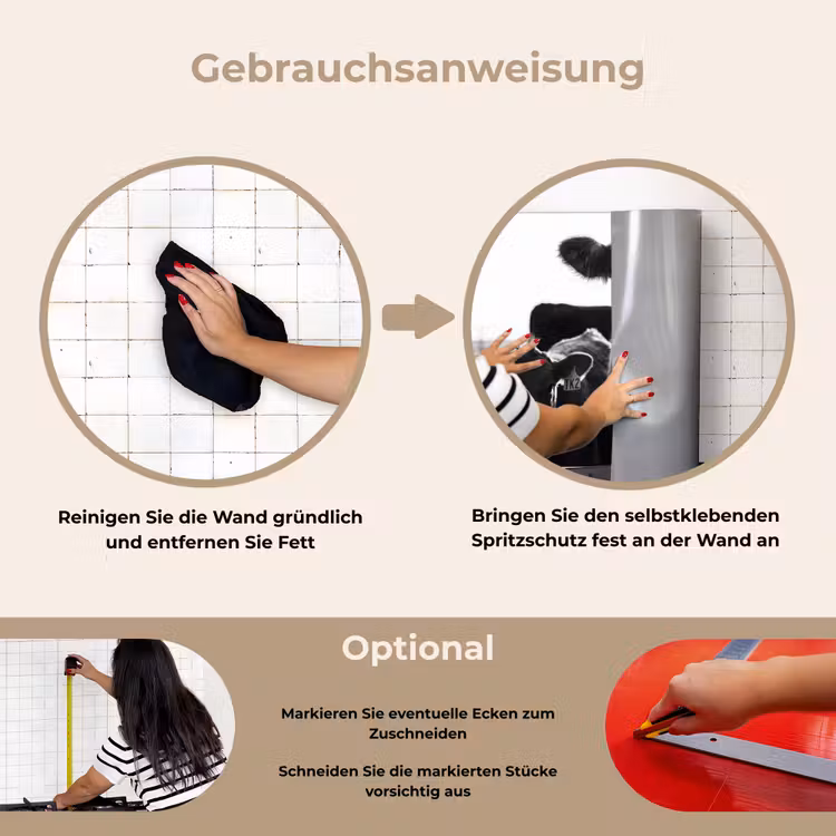 Spritzschutz Küche - Kühe - Schwarz und weiß — 6