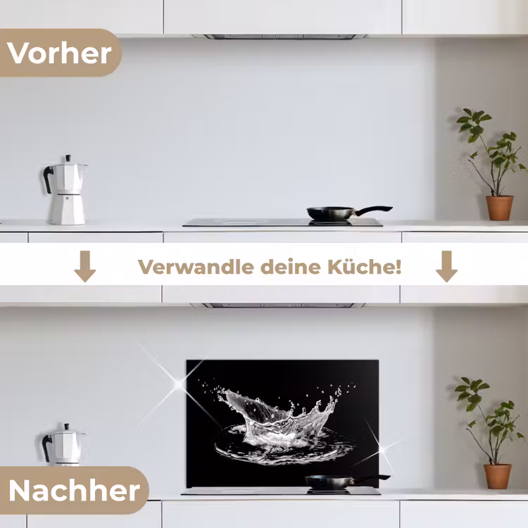 Spritzschutz Küche - Wasser - Splash - Wasser - Schwarz — 7