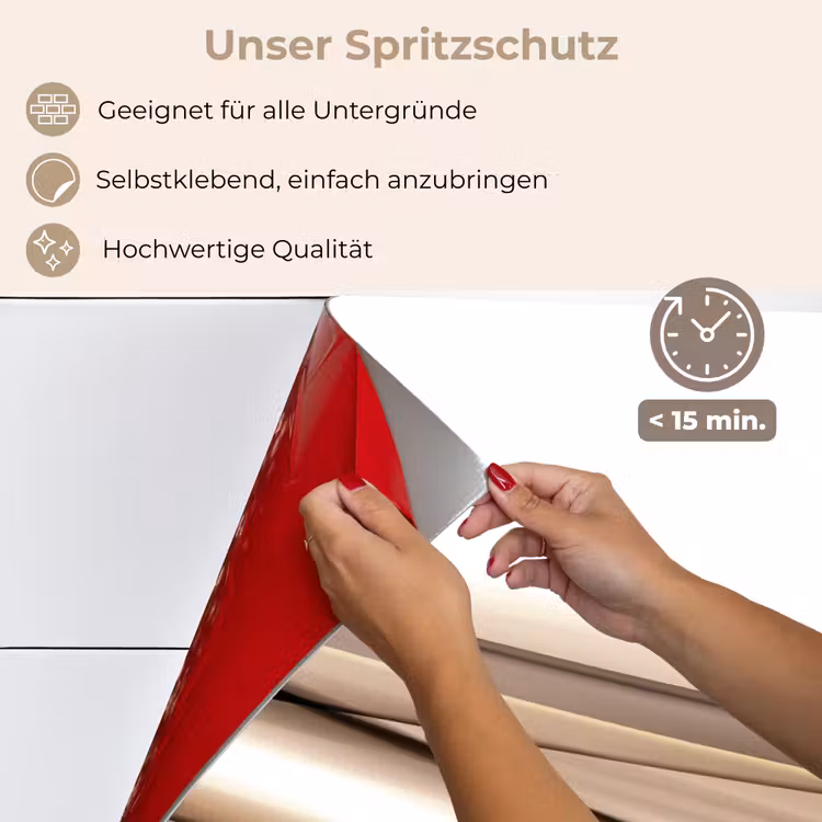 Spritzschutz Küche - Wellen - Abstrakt - Taupe — 4