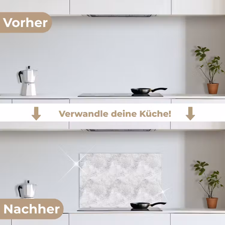Spritzschutz Küche - Hellgrau - Grob - Dezent — 7
