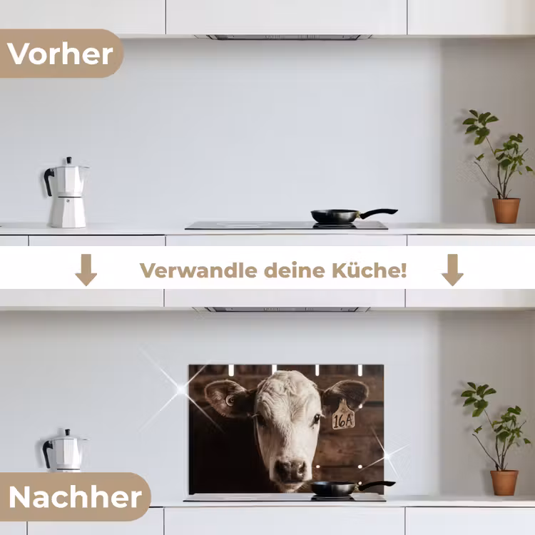 Spritzschutz Küche - Kalb - Ohrmarke - Holzstall — 7